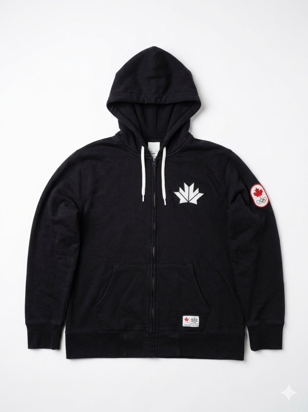 Hudson's Bay Team Canada Olympic Zip Up Hoodie | Black Large